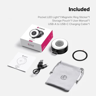 Ulanzi LM23 ไฟเซลฟี่ LED ไฟไลฟ์สด ไฟติดมือถือแม่เหล็ก MagSafe มีกระจก ขาตั้งในตัว ปรับแสง ไฟถ่ายรูป