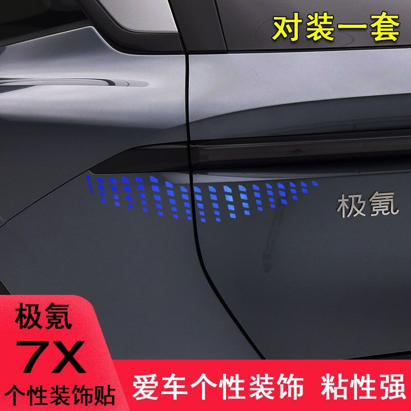เหมาะสําหรับ ZEEKR 7X ไฟท้ายด้านหลังรถสติกเกอร์ zeekr 7x รถสติกเกอร์
