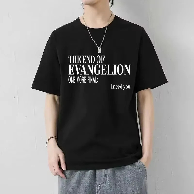 New Hot Neon Genesis Evangelion Printed Men's and Women's T-shirt Couple Street Casual Top Tees