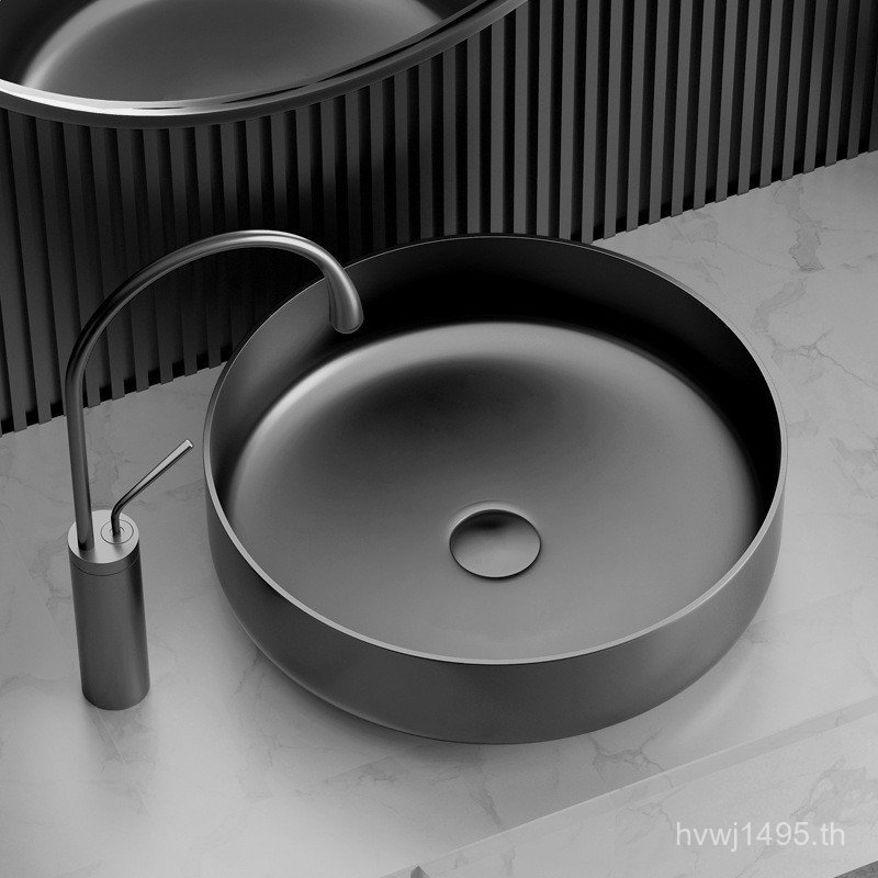 ทองห้องน้ําอ่างล้างหน้าอ่างล้างหน้า เซิงไต รอบสีดําเคาน์เตอร์อ่างล้างหน้าหิมะอ่างล้างหน้าสแตนเลสอ่าง