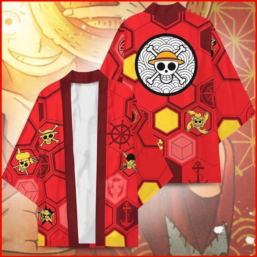 Haori ลาย Luffy One Piece สไตล์ Cosplay