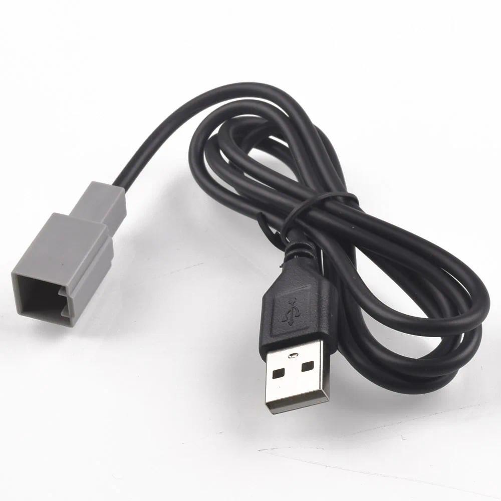 รถ Aux ข้อมูลสายไฟปลั๊กอะแดปเตอร์ USB Conector สําหรับ Toyota Corolla Prius Tacoma Yaris สําหรับ LEX