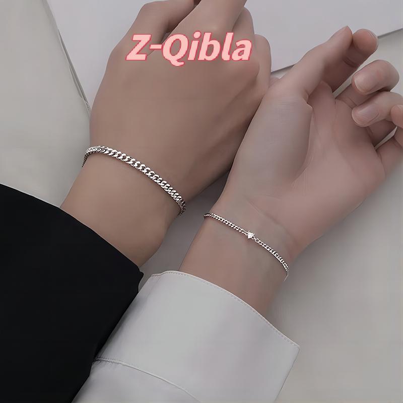 สร้อยข้อมือแฟชั่นละเอียดอ่อนสำหรับคู่รัก Unisex พร้อมเซ็นต์หัวใจ มอบเป็นของขวัญวันวาเลนไทน์พิเศษ