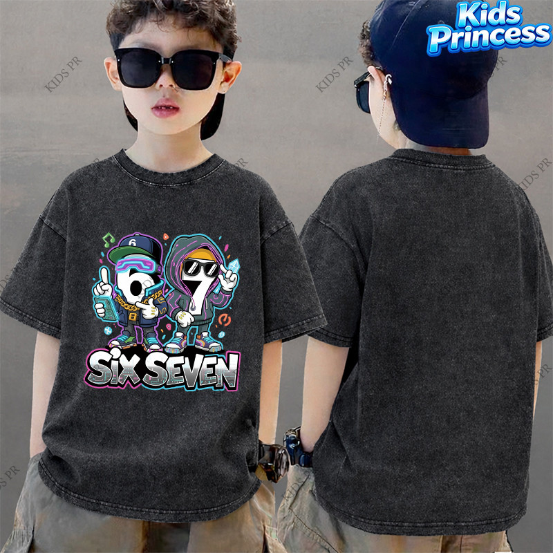 COD 2026 สินค้าใหม่ ทรงหลวม คอกลม เสื้อเด็ก kids Distressed T-shirt ผ้าฝ้าย เด็กชาย เสื้อผ้าเด็ก t-shirt S106 - รูปที่ 4