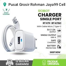 1 ชุด ROBOT CHARGER PACKAGE RT-K7S RT-K7SC ฟรี MICRO USB TYPE - สาย DATA พร้อมการรับประกัน RSC05 C10