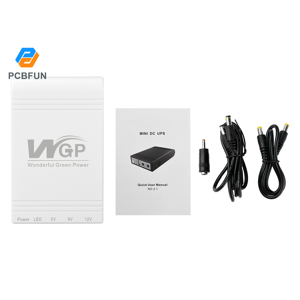 Pcbfun Mini UPS เครื่องสํารองไฟ 10400mAh สํารองความจุขนาดใหญ่ DC 5V9V12V