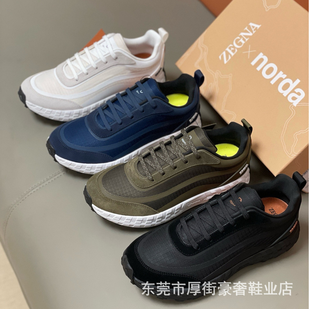 NORDA รองเท้าผ้าใบวิ่งผูกเชือกกันน้ําสําหรับผู้ชายสไตล์ใหม่