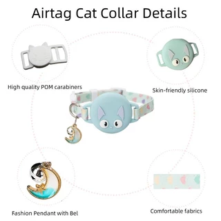 COD สำหรับ AirTag ปลอกคอแมว ปลอกคอสัตว์เลี้ยง ปลอกคอซิลิโคน ปลอกคอพร้อมเคส มีจี้พร้อมกระดิ่ง สามารถปรับได้ GPS สุนัข