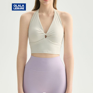 OALA สปอร์ตบราโยคะดีไซน์โบว์สำหรับผู้หญิง สายรัดบาง สวมใส่สบ…