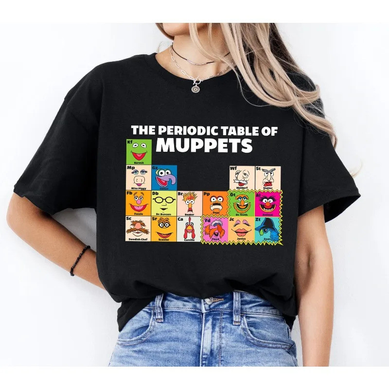 เสื้อเชิ้ต Disney The Muppets Periodic Table of The Muppets, เสื้อคู่สำหรับครอบครัว Disney, เสื้อสำห