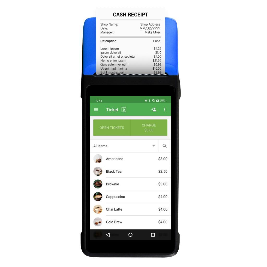 Jupitershopss Android 11 PDA มือถือ POS Terminal 2D Barcode Scanner ข้อมูลสะสมเครื่องสินค้าคงคลังบลู