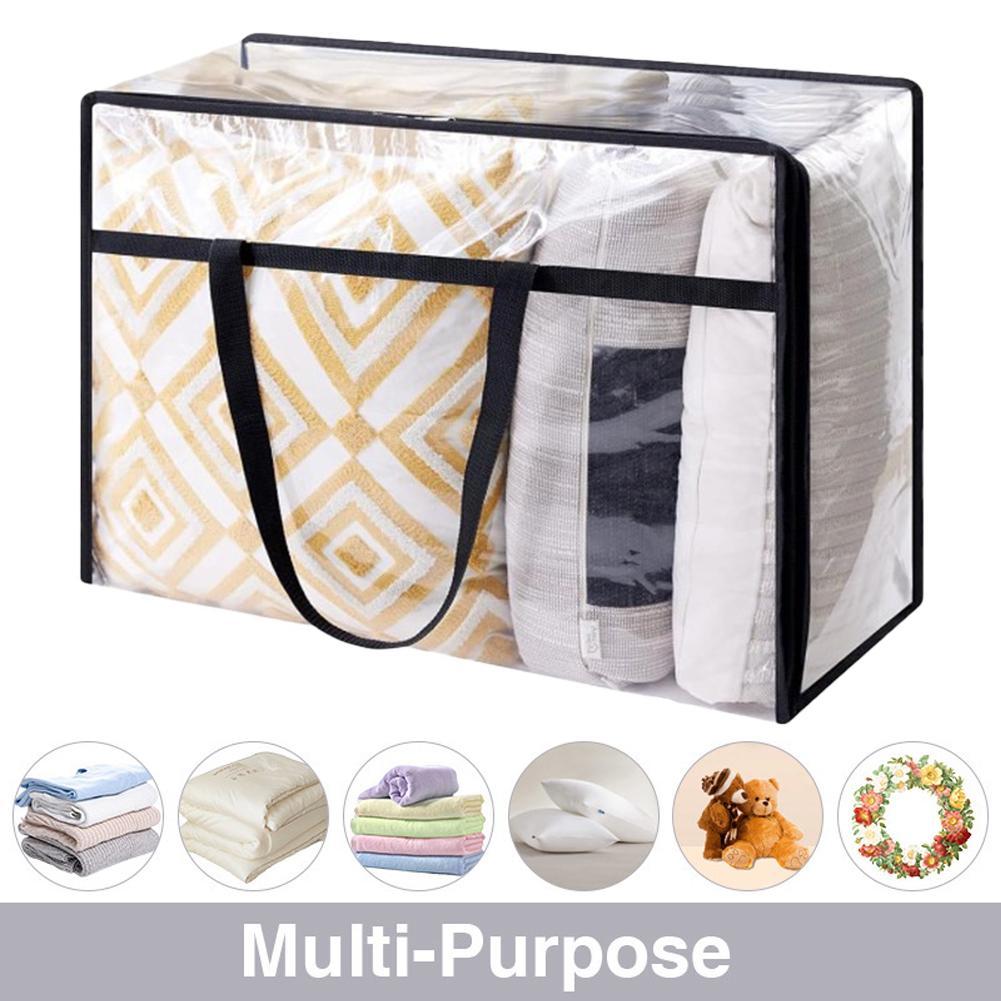 Pvc Quilt Portable Storage Bag Transparent Moisture-proof Storage Bag And Dust-proof U0i2