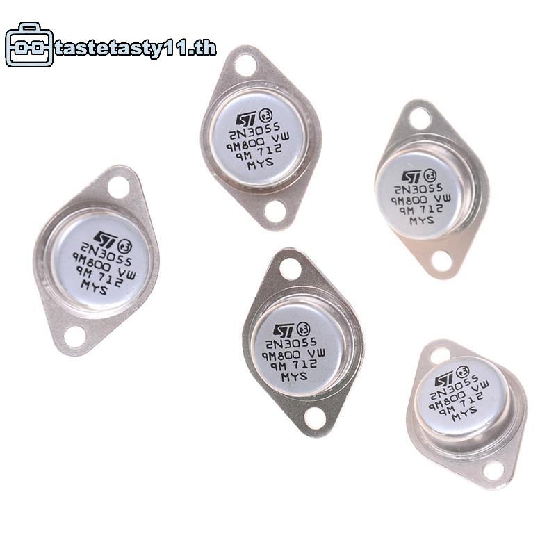 TA 5 ชิ้น 2N3055 NPN AF Amp Audio Power ทรานซิสเตอร์ 15A 100V TH