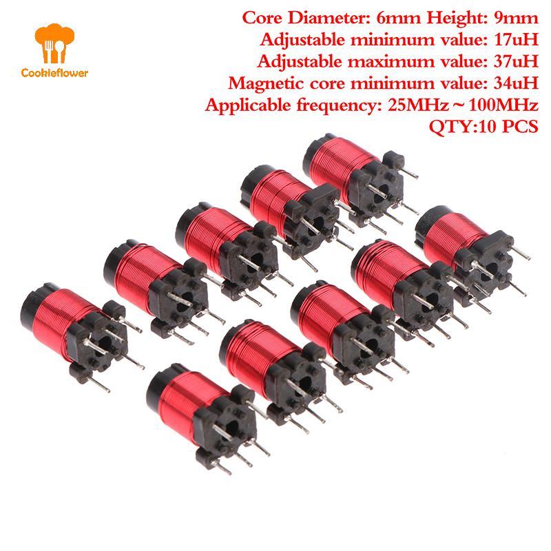 CKFR 10pcs 50T 13uh-34uH ปรับความถี่สูง Ferrite Core ตัวเหนี่ยวนําปรับความถี่สูง Ferrite Core ม้วน