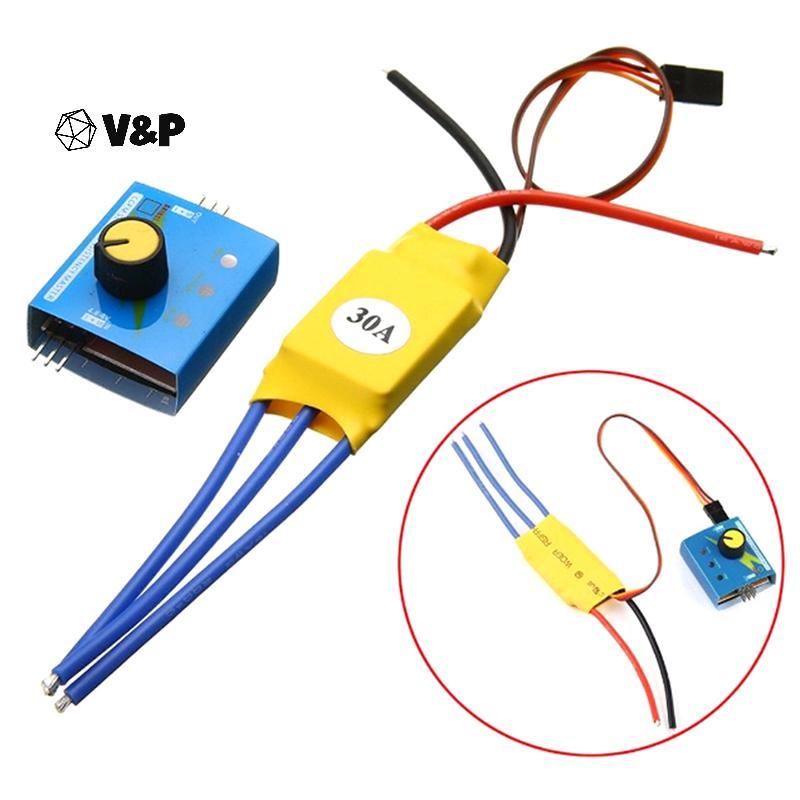 V&P 30a 12v dc 3 เฟส high-power brushless มอเตอร์ควบคุมความเร็ว pwm controller