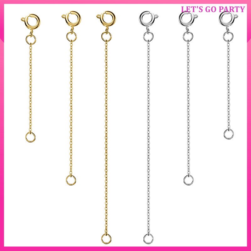 💍 6Pcs สายต่อสร้อยคอและสร้อยข้อมือผู้หญิง พร้อมตัวล็อค สำหรับงานทำเครื่องประดับ