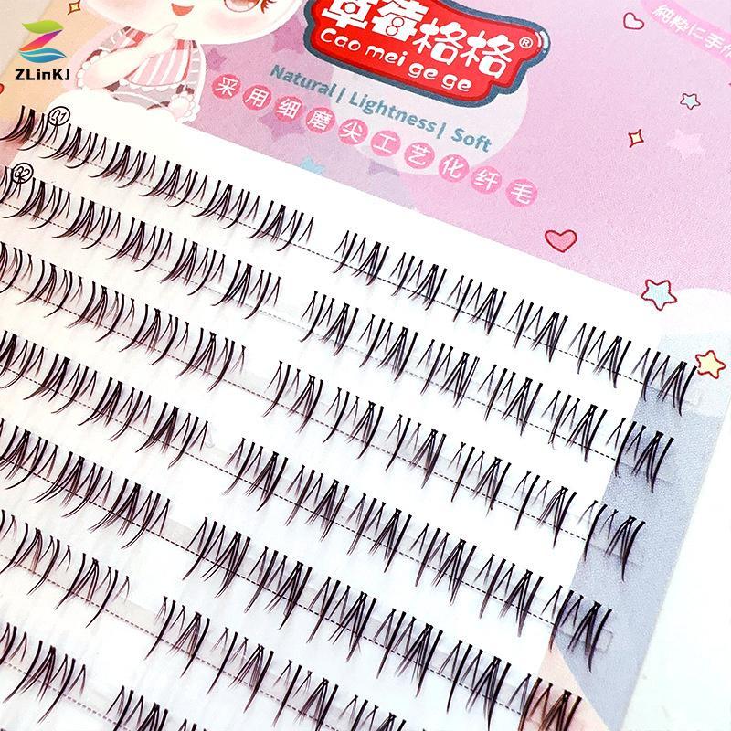 ZLinKJ Lower Lashes ธรรมชาติ Lower Lashes Segmented Lower Lashes เครื่องมือแต่งหน้าขนตาใหม่