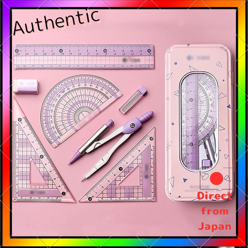 Compass and protractor Compass ruler set straight ruler triangle drawing tool multifunctional studen