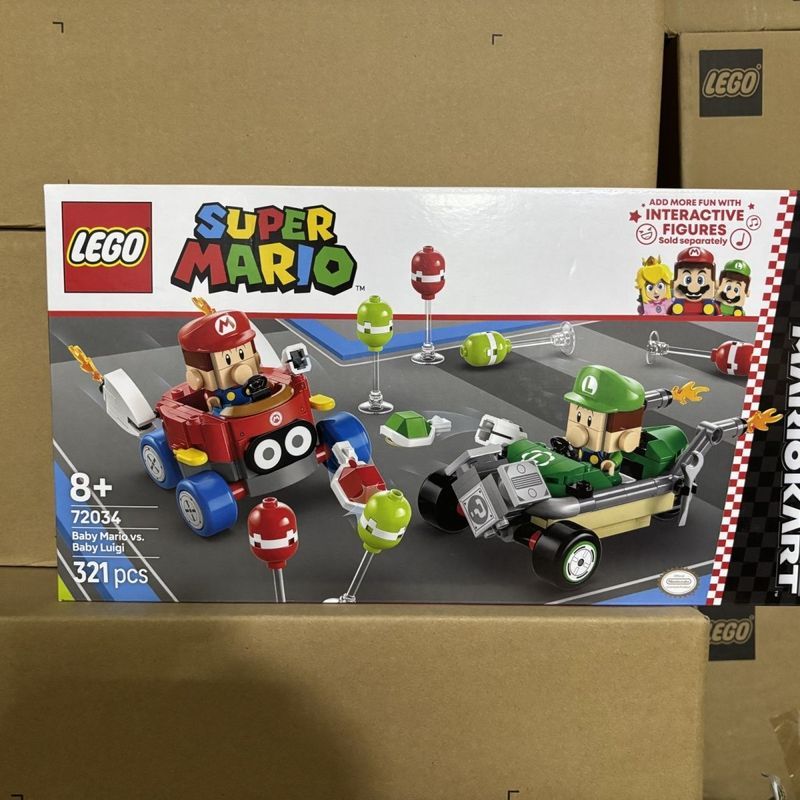 LEGO LEGO 72034 Super Horsepower Series vs Luigi Katin ของเล่นบล็อกตัวต่อรถยนต์