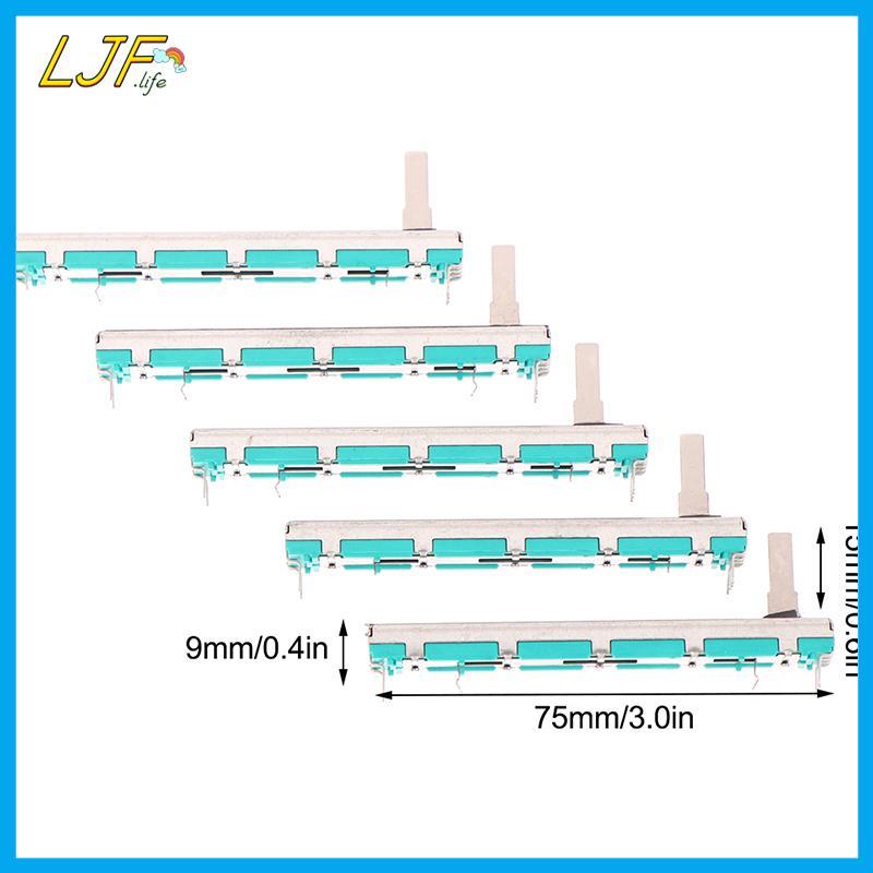 LJF 5 ชิ้น 75 MM Double B10K Oril B10KX2 Behringer Pot Mixer Fader