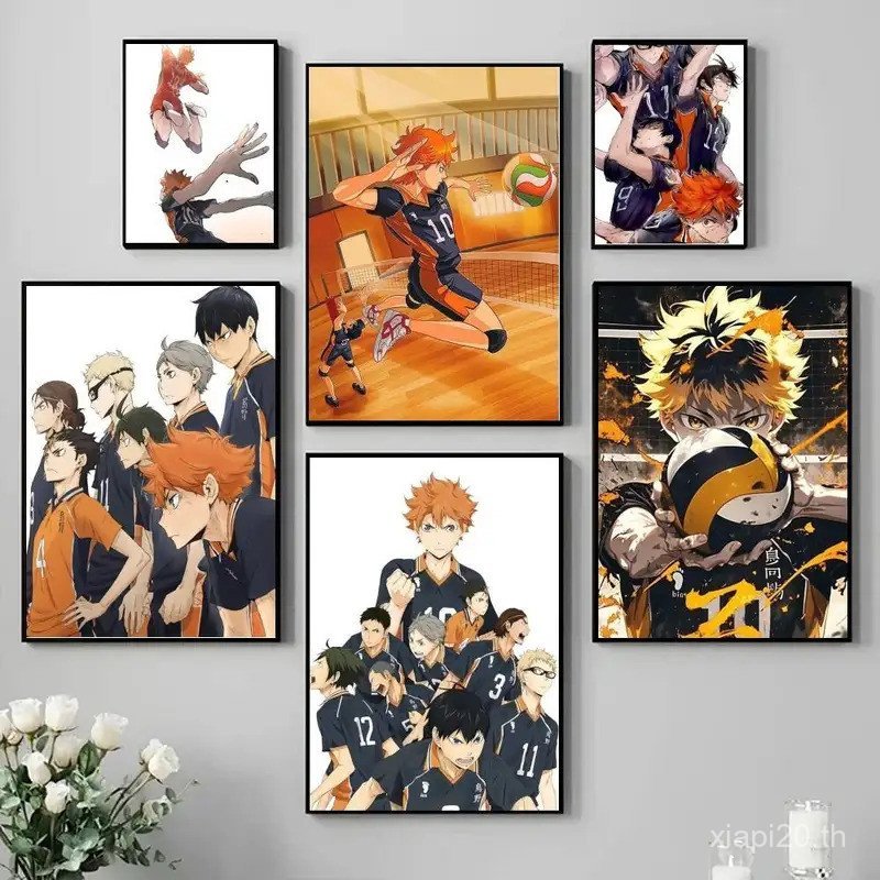 1PC Haikyuu โปสเตอร์ Self-กาวศิลปะกระดาษกันน้ําสติกเกอร์กาแฟ House Bar Room Wall Decor 4CMM