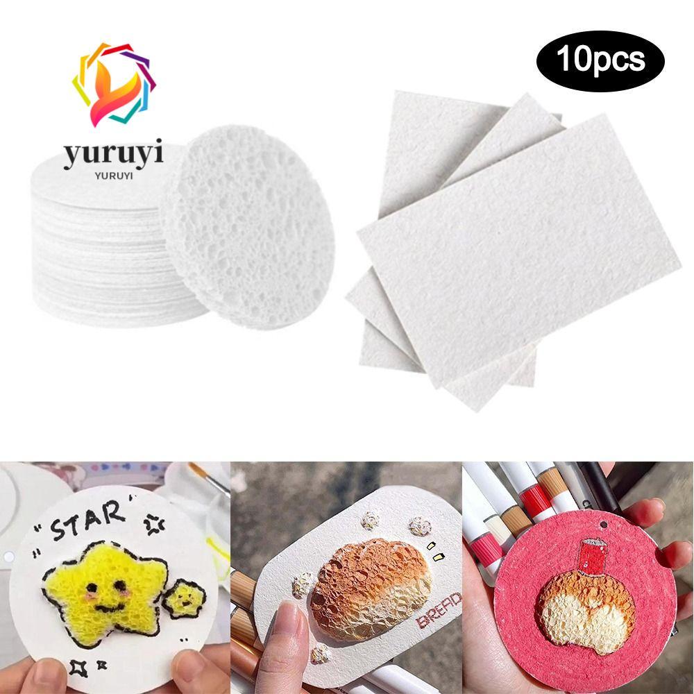 YURUYI 10 ชิ้น Puffy Texture กระดาษ, ของเล่นเพื่อการศึกษาโฟม Texture ภาพวาดกระดาษ, Creative หัตถกรรม