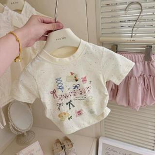 พร้อมส่งจากไทยค่ะ ชุดเซ็ตเด็กผู้หญิง เสื้อเชิ้ตสีครีม+กระโปร…