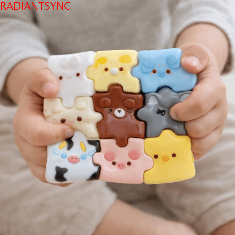 RADIANTSYNC ของเล่นปริศนาซิลิโคน, ของเล่นบีบทํามือซิลิโคนเกรดอาหาร, วัสดุ TPR ช้า Rebound ครีมนุ่มสีสันซิลิโคนจิ๊กซอว์ปริศนาของเล่น Anti-stress