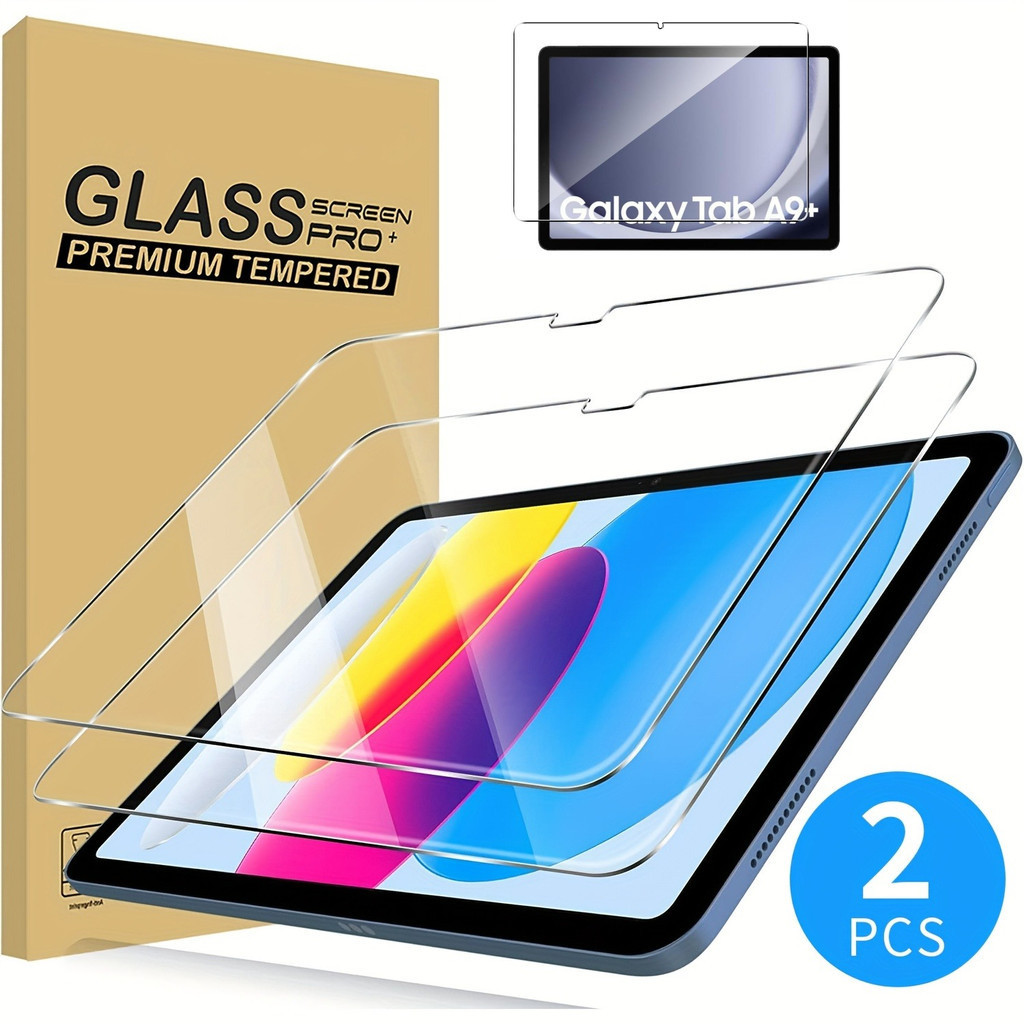 ฟิล์มกระจก for Samsung Galaxy Tab S6Lite A8 10.5นิ้ว A9 S8+ S9+ S10+ /S7 Galaxy Tab S7/S8FE 12.4นิ้วฟิล์มกระจกนิรภัย