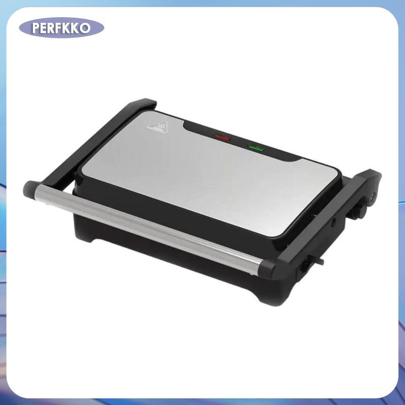 [perfkko] Electric Panini Press Sandwich Press 750W Compact ทําความสะอาดง่าย Panini Maker เครื่องทํา