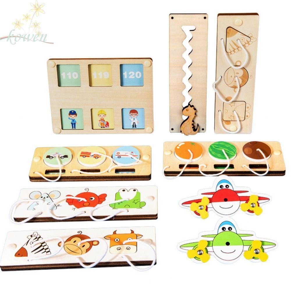 KOWEN Busy Board DIY ปริศนาของเล่น, Hand Loafper Switch Function Busy Board, Montessori Sensory Boar