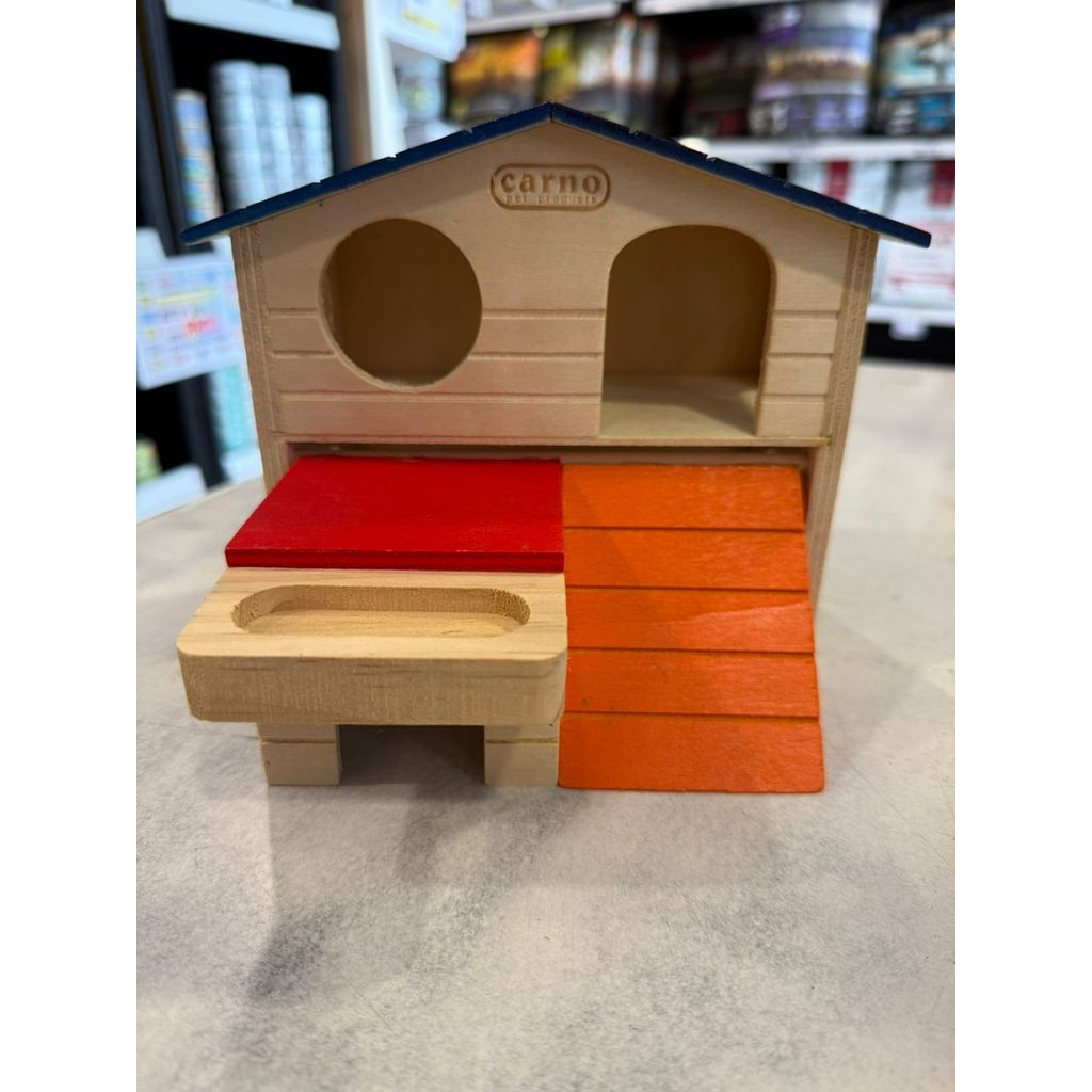 CARNO WOODEN HAMSTER HOUSE 6.5x3.5x6.5H RJ116
