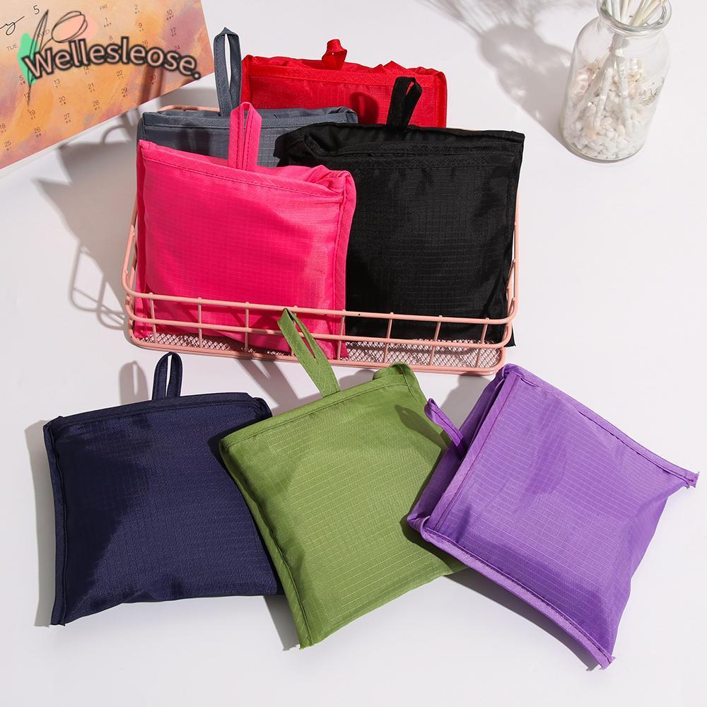 WELLE กระเป๋าร้านขายของชํากันน้ําสําหรับเดินทางกลับบ้านที่เป็นมิตรต่อสิ่งแวดล้อมแบบพับได้