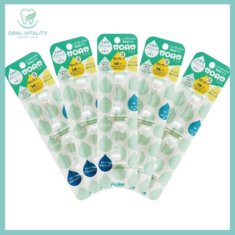 Aidee AORA Replacement Brush Set for Babies (10 pieces)/ Direct from JAPAN
