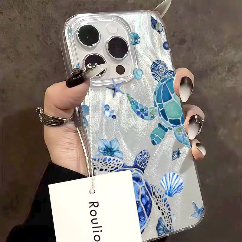 เส้นด้ายขนนกสีเงิน สวยมาก ส่งจากไทย โลกใต้น้ำลึก for iPhone 16 15 14 plus เคสไอโฟน 13 12 11 PRO MAX X XS MAX XR 7/8PLUS ราคา ถูกที่สุด ดีลบีเคเค แกลเลอรีภาพที่ 2