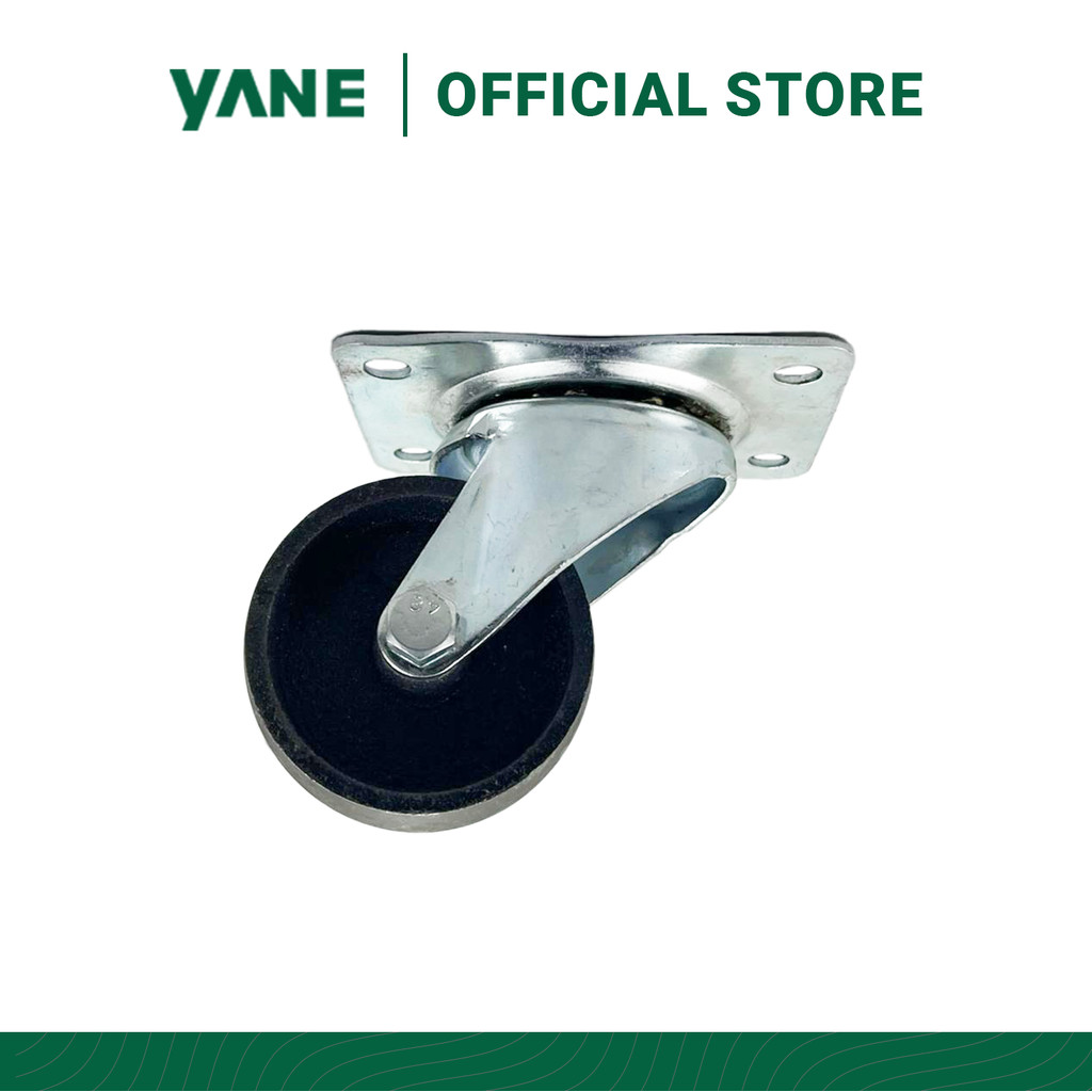 Yane ล้อตู้ / ล้ออเนกประสงค์ / ตู้แสดงกรณีล้อ / ลูกแบริ่ง C208GSAA TG หมุน 2 1/2" Yane เหล็กสีดํา