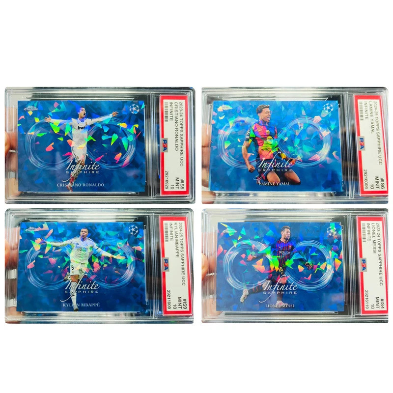 PANINI Cristiano Ronaldo Messi Mbappe Yamal Sapphire Rating Collection Card Brick DIY โฮมเมดของขวัญว