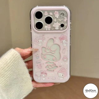 เคสไอโฟน17 เคสใส ลายเมลโดดี้กระต่ายสีชมพูน่ารัก สำหรับ iPhone 16 17 11 13 15 12 14 Pro Max XR 14 16 15 7 8 6s Plus X XS