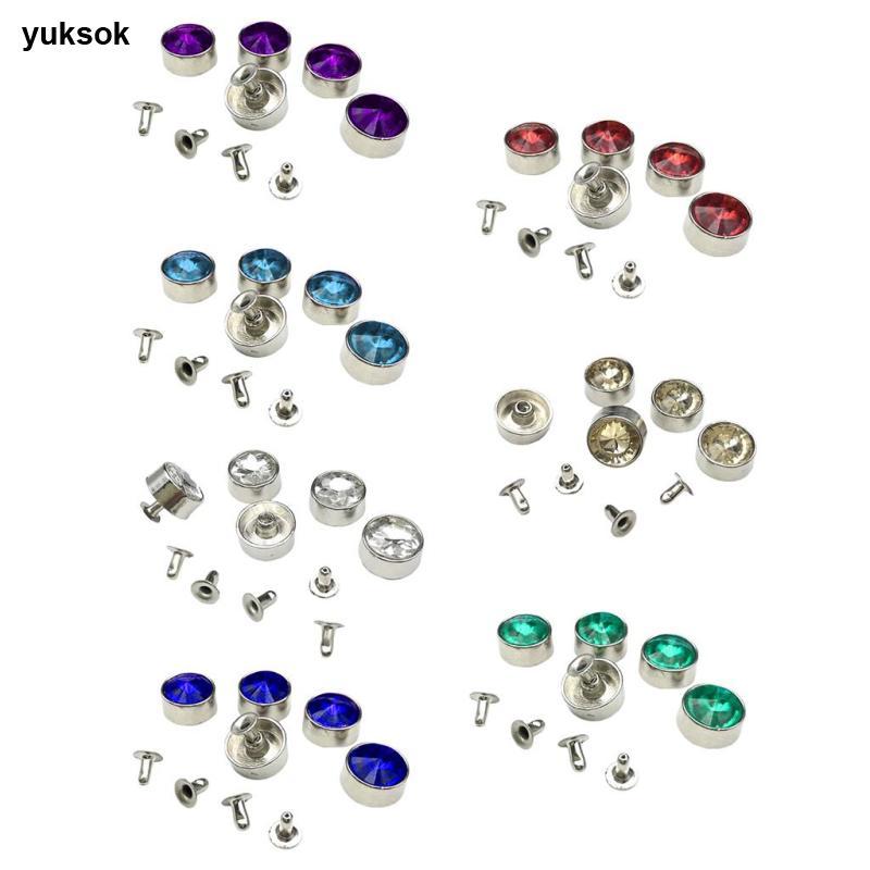 [yuksok] Rivets 12 มม. สำหรับตกแต่งสายหนังเข็มขัดและกระเป๋า DIY