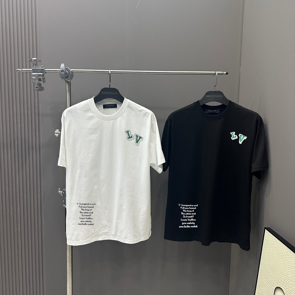 แอลแอลแอล#V2026星经典圆领短袖T恤男女款上新运动风字母印花春秋高级感轻奢印花T恤 D0KK AM2G