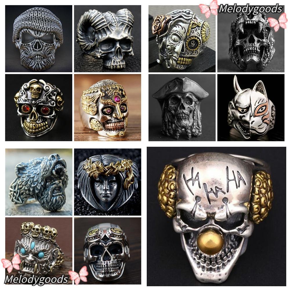 MELODG Punk Indian Men Finger Jewelry Biker Rock Cool Gothic