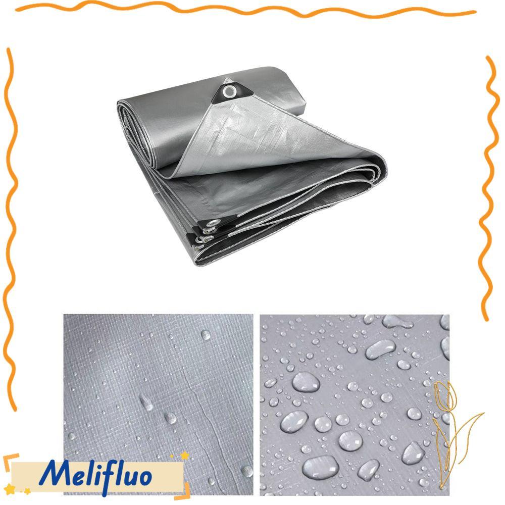 MELIFLUO ผ้าใบ PE, 2mX3m กันสาดกลางแจ้งผ้ากันฝน, Sun Shade เฟอร์นิเจอร์ Camping เต็นท์ Mat Garden Pl