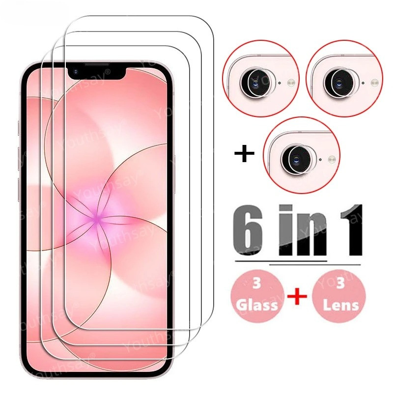 แก้วสําหรับ iphone 17e กระจกนิรภัย iphone 17e ป้องกันหน้าจอ HD โทรศัพท์สมาร์ทกล้องเลนส์ฟิล์ม iphone 