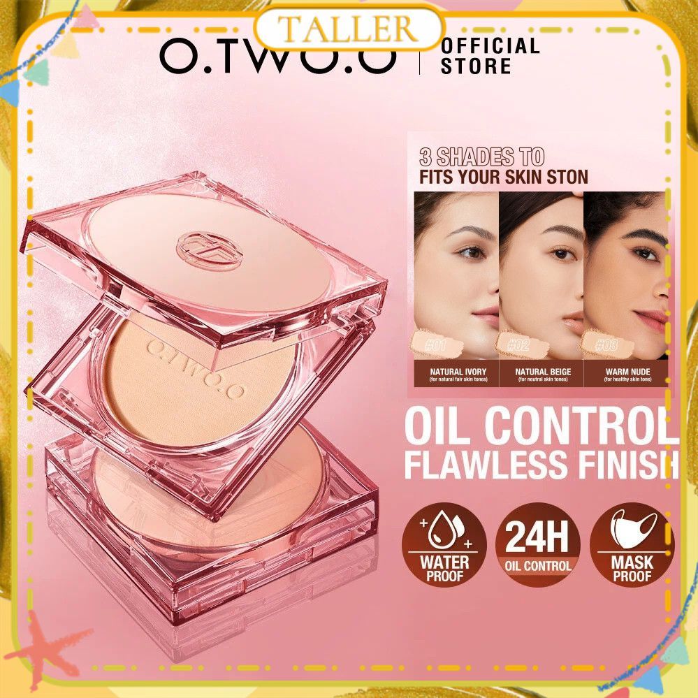 ✧พร้อมส่ง 1/2/3 ชิ้น O.two.o แป้งฝุ่น คอนซีลเลอร์ รองพื้น เพิ่มความกระจ่างใส ชุ่มชื้น สำหรับงานปาร์ต