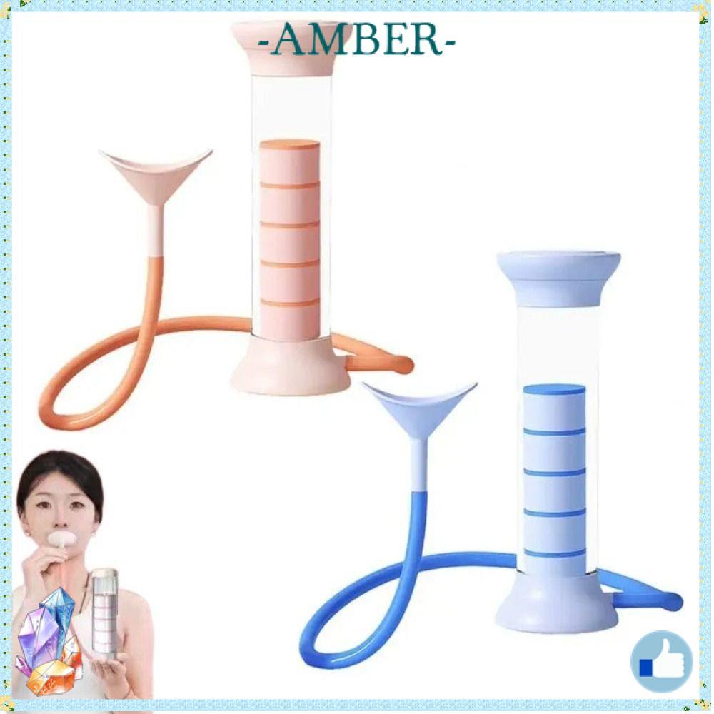 AMBER Breathing Dumbbells, นับหน้าท้อง Breathing Trainer,แบบพกพาไดอะแฟรมปรับความต้านทานความจุปอด Exp