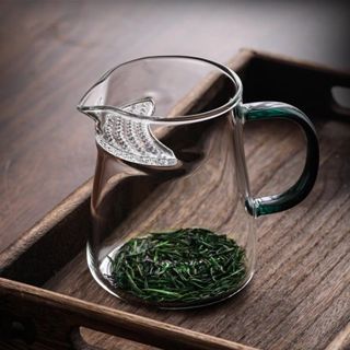 月牙公道杯泡茶玻璃杯茶壶家用泡茶一体茶漏过滤公杯加厚功夫茶具20260306Crescent-shaped Fair C…