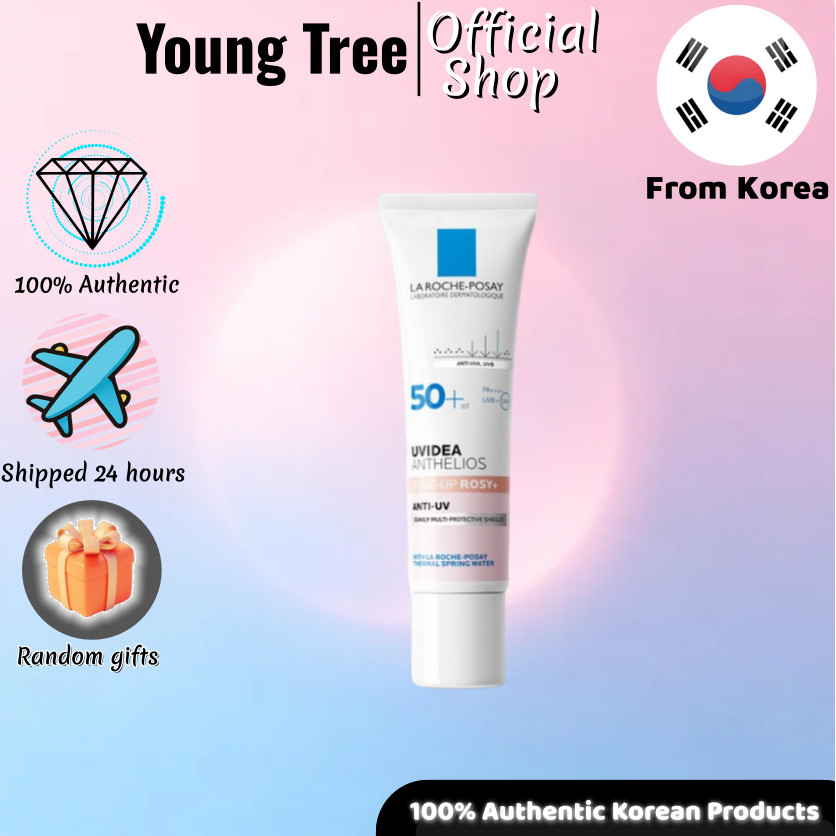 [La Roche-Posay] Uvideo Tone Up Rosy Plus Glow Sunscreen SPF50+PA++++, 30ml