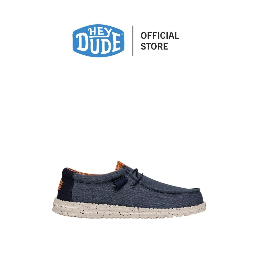 HEYDUDE รองเท้าลำลองผู้ชาย WALLY WASHED CANVAS รุ่น 40296-410 - NAVY
