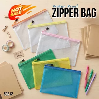 ลดล้างสตอค!! S0212 กระเป๋าซิป กระเป๋าดินสอ หลายขนาด ซอง สุ่มสี ใส่เครื่องเขียน กันน้ำ คุณภาพดี