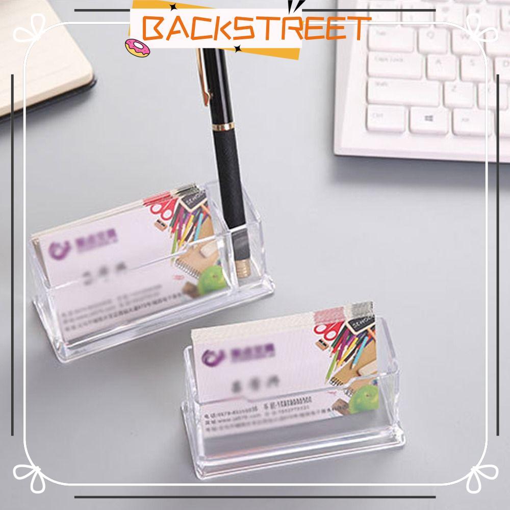 BACKSTAGE Business Card , Transparent Creative Desktop Shelf Box, Location Card Organizer กล่องเก็บข